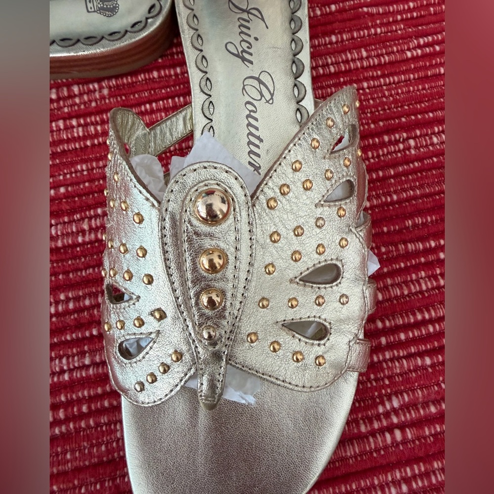Juicy Couture butterfly sandal slides